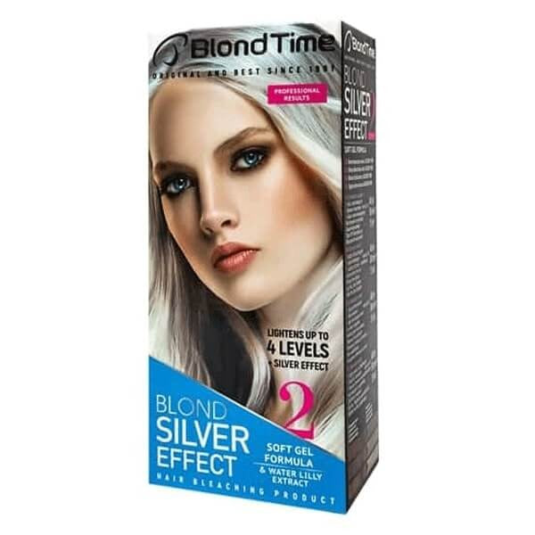 BLOND TIME 2 Lightener for hair up to 4 tones - Blonde Silver Effect 135 ml.  - Vaistine1.lt | WestPharmacy.eu