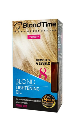BLOND TIME 8 Hair Lightening Oil (up to 4 tones) with Vitamin E, C and F 180ml  - Vaistine1.lt | WestPharmacy.eu