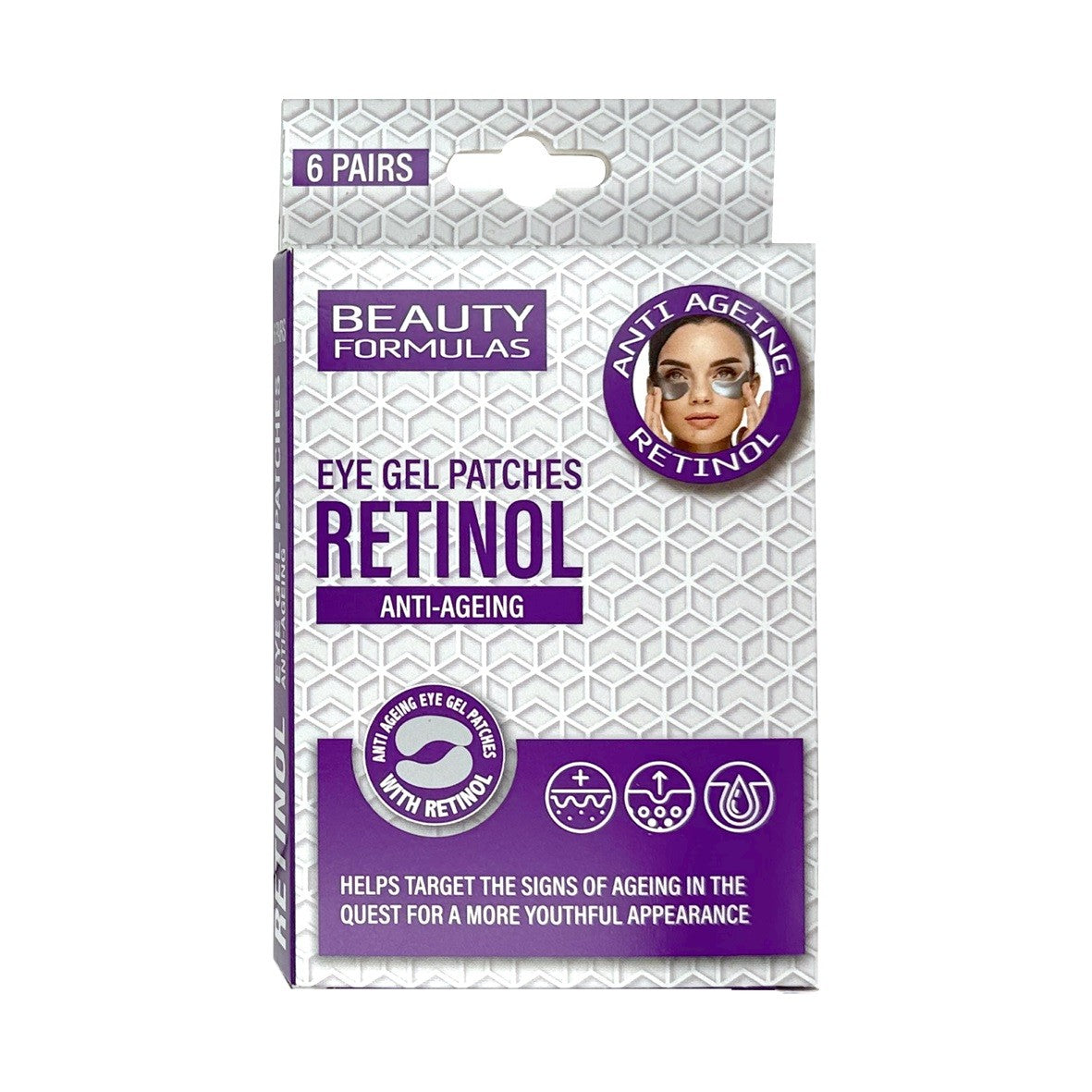 BEAUTY FORMULAS Retinol Anti-aging eye patches with retinol 1 op. - 6 pairs  - Vaistine1.lt | WestPharmacy.eu