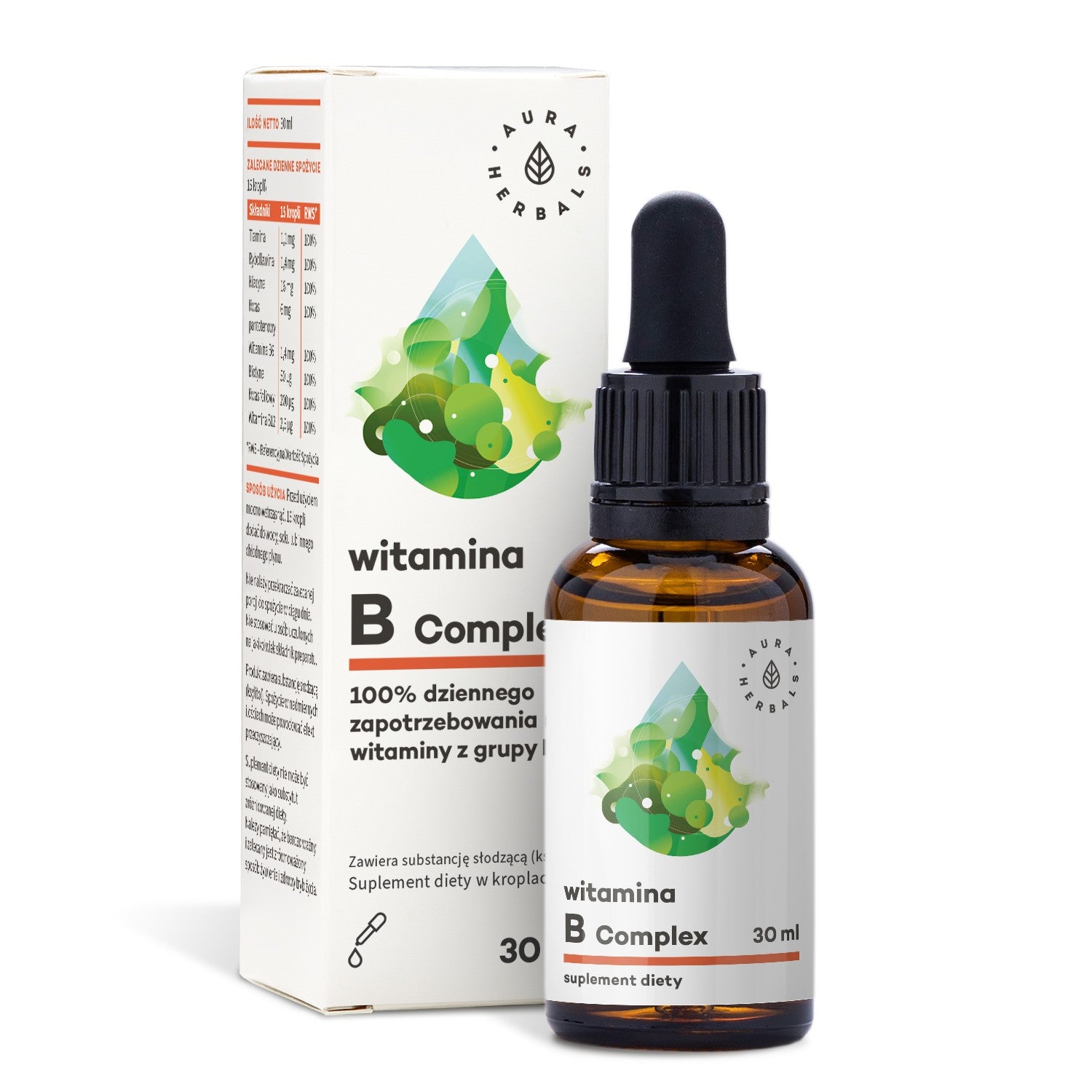 AURA HERBALS Vitamin B Complex drops 30 ml.  - Vaistine1.lt | WestPharmacy.eu