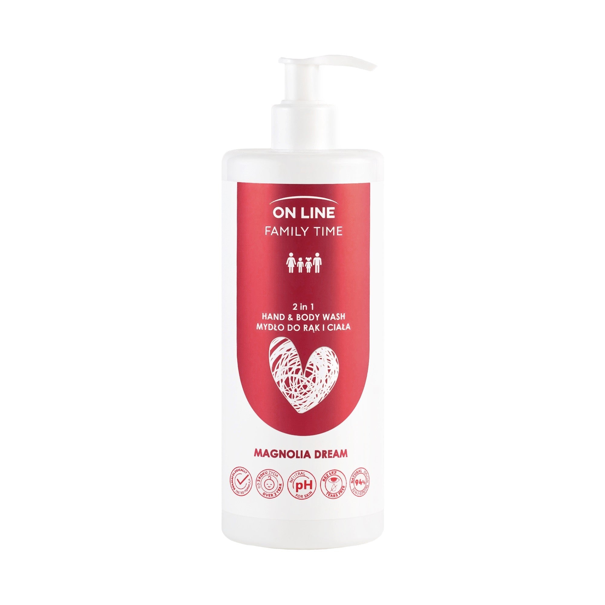 ON LINE Family Time 2-in-1 Hand and Body Soap - Magnolia Dream 500 ml.  - Vaistine1.lt | WestPharmacy.eu