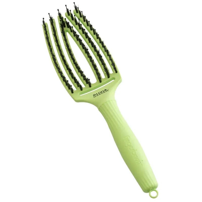 OLIVIA GARDEN Hair Brush - Fingerbrush Dolce Vita Green Pistachio  - Vaistine1.lt | WestPharmacy.eu