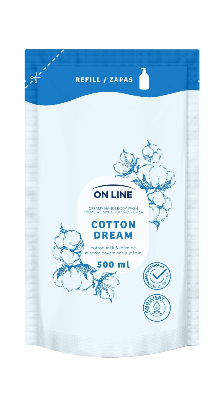 ON LINE Creamy hand and body soap Cotton Milk Jasmine - stock 500 ml.  - Vaistine1.lt | WestPharmacy.eu
