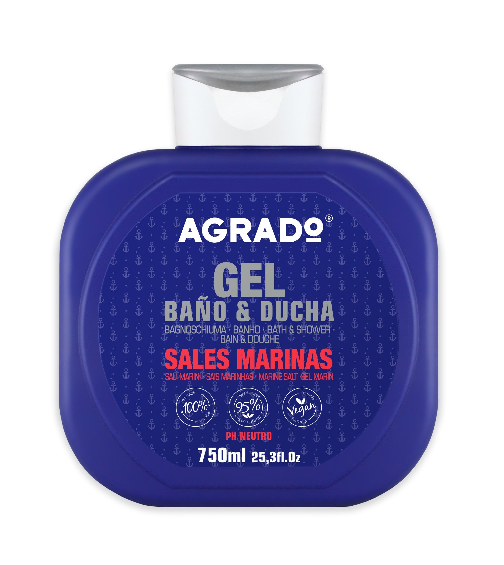 AGRADO Sea Salt Shower and Bath Gel 750 ml  - Vaistine1.lt | WestPharmacy.eu