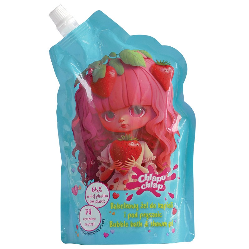 CHLAPU CHLAP Bubble bath and shower gel doypack - strawberry scent 400 ml | Vaistine1.lt | WestPharmacy.eu