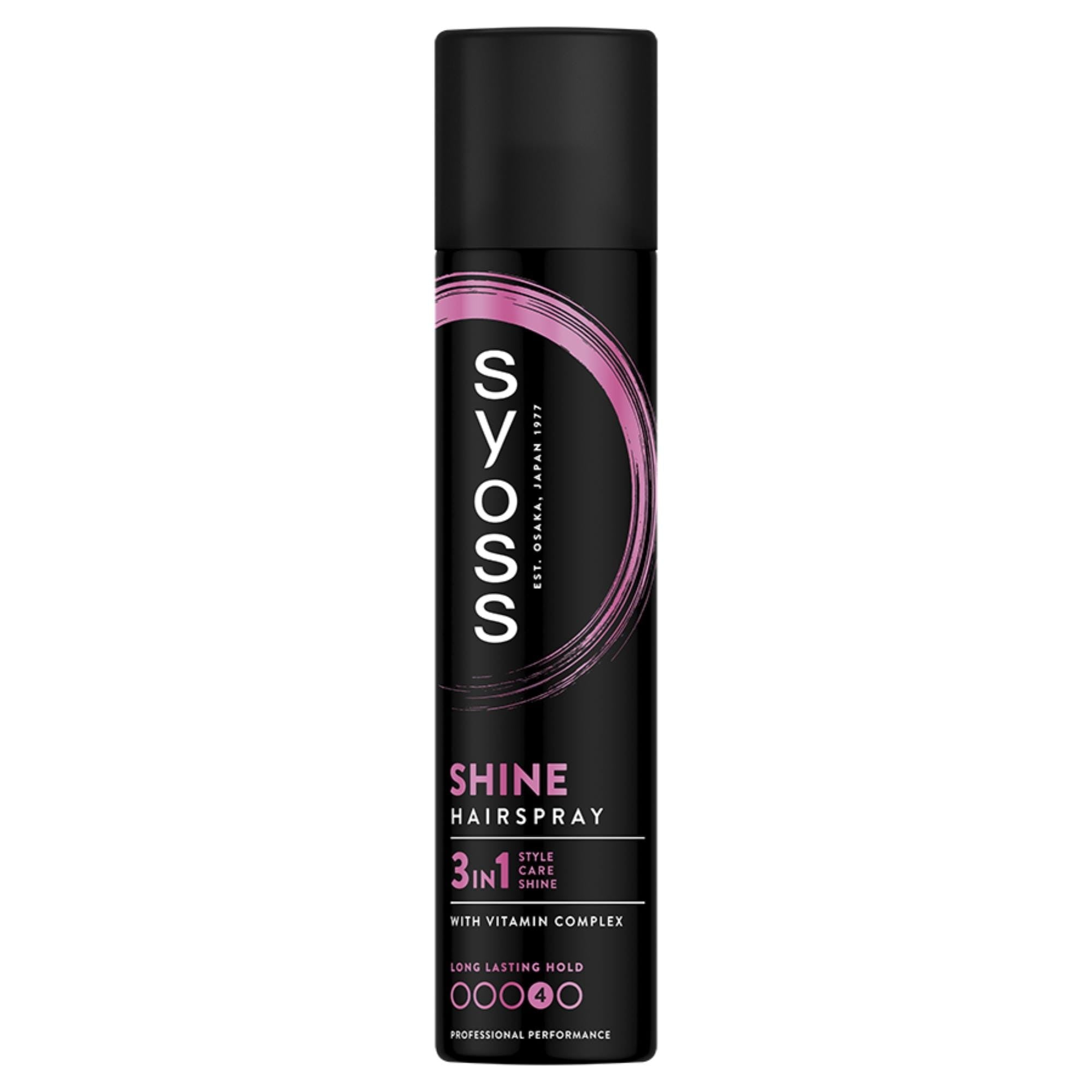 Schwarzkopf Syoss Shine Hair Spray 3 in 1 giving extra strong shine 300ml | Vaistine1.lt | WestPharmacy.eu