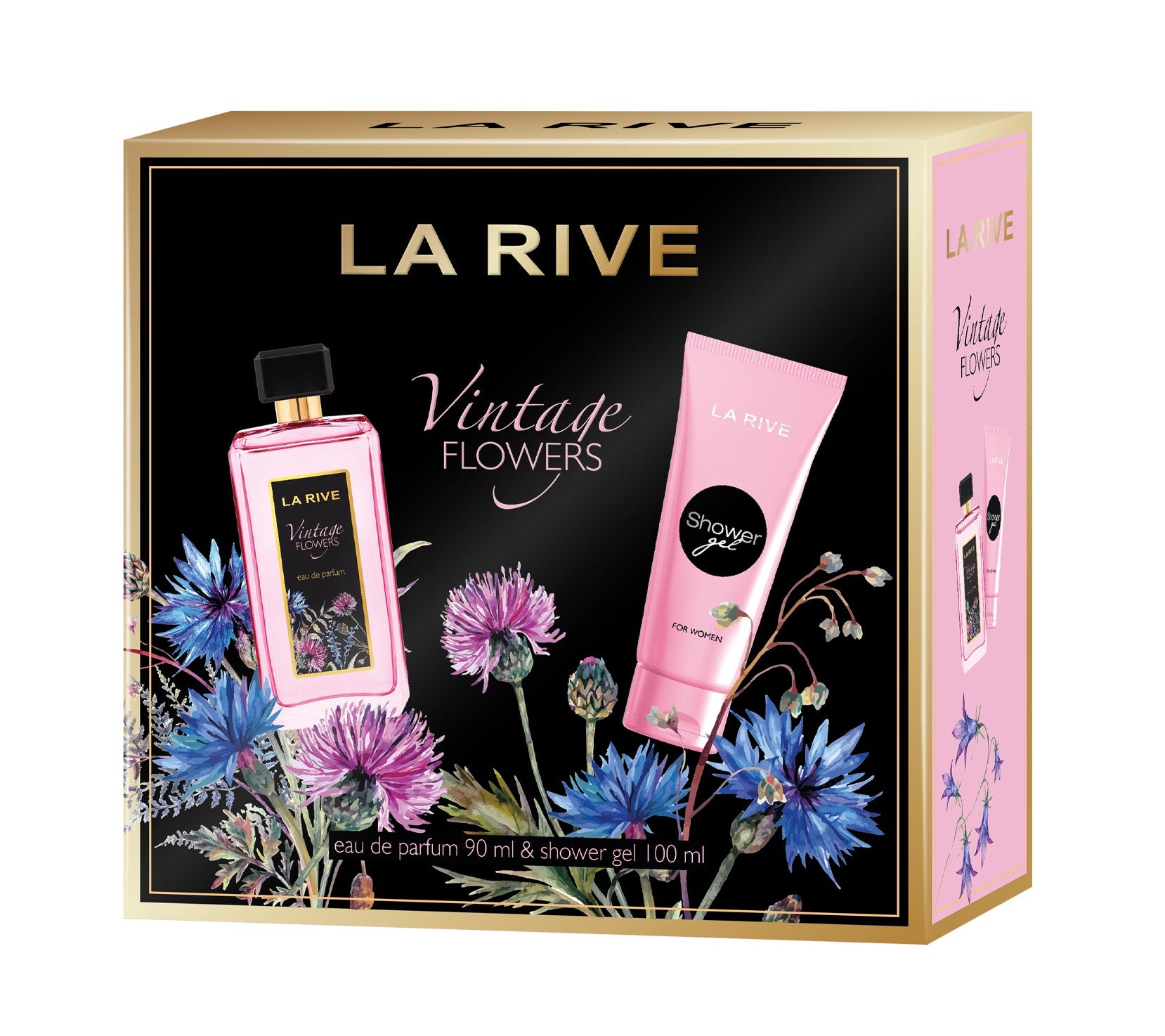 LA RIVE Vintage Flowers Set for Women Eau de Parfum 90 ml + Shower Gel 100 ml | Vaistine1.lt | WestPharmacy.eu