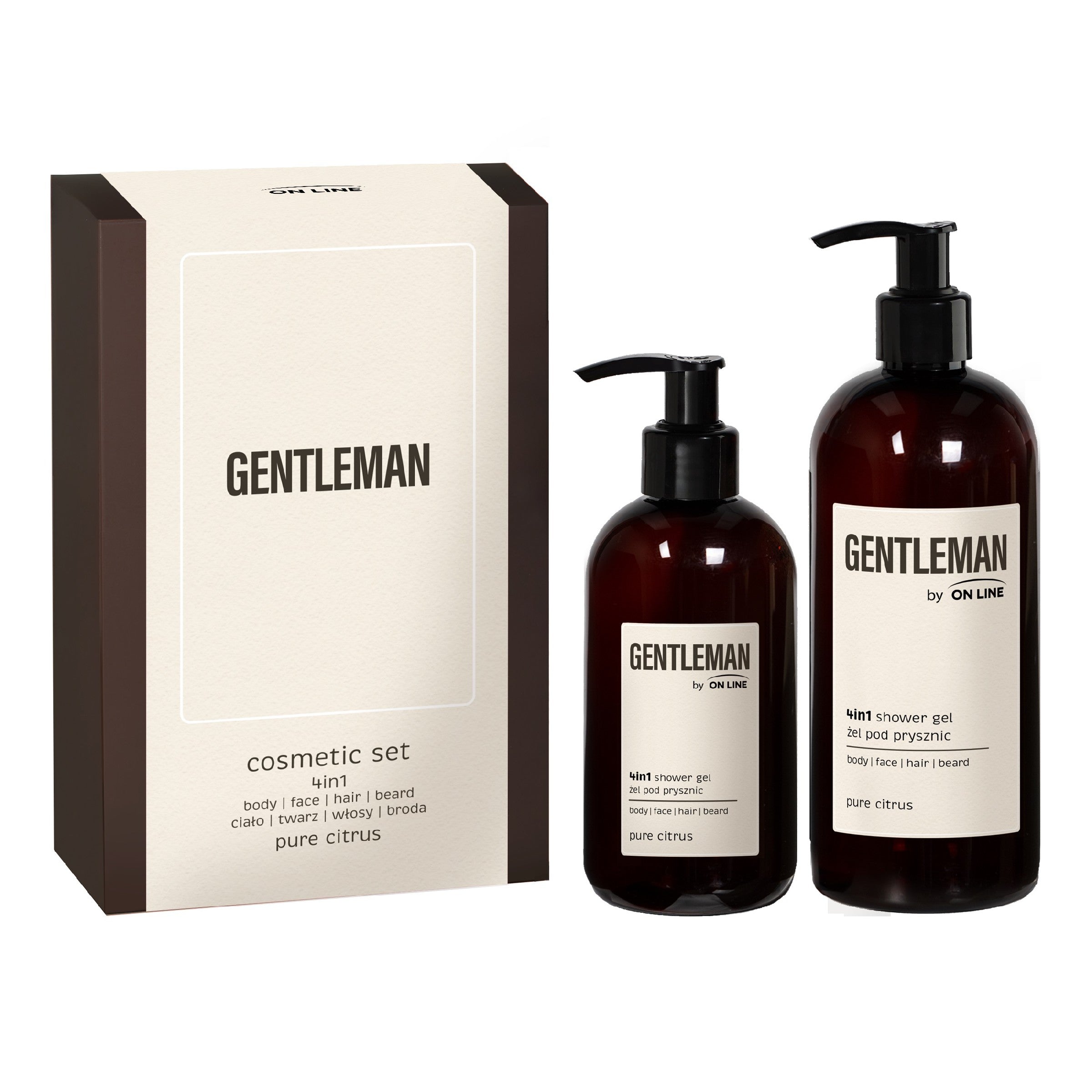 ON LINE Gentleman Set Shower Gel 400 ml + Shower Gel 240 ml | Vaistine1.lt | WestPharmacy.eu