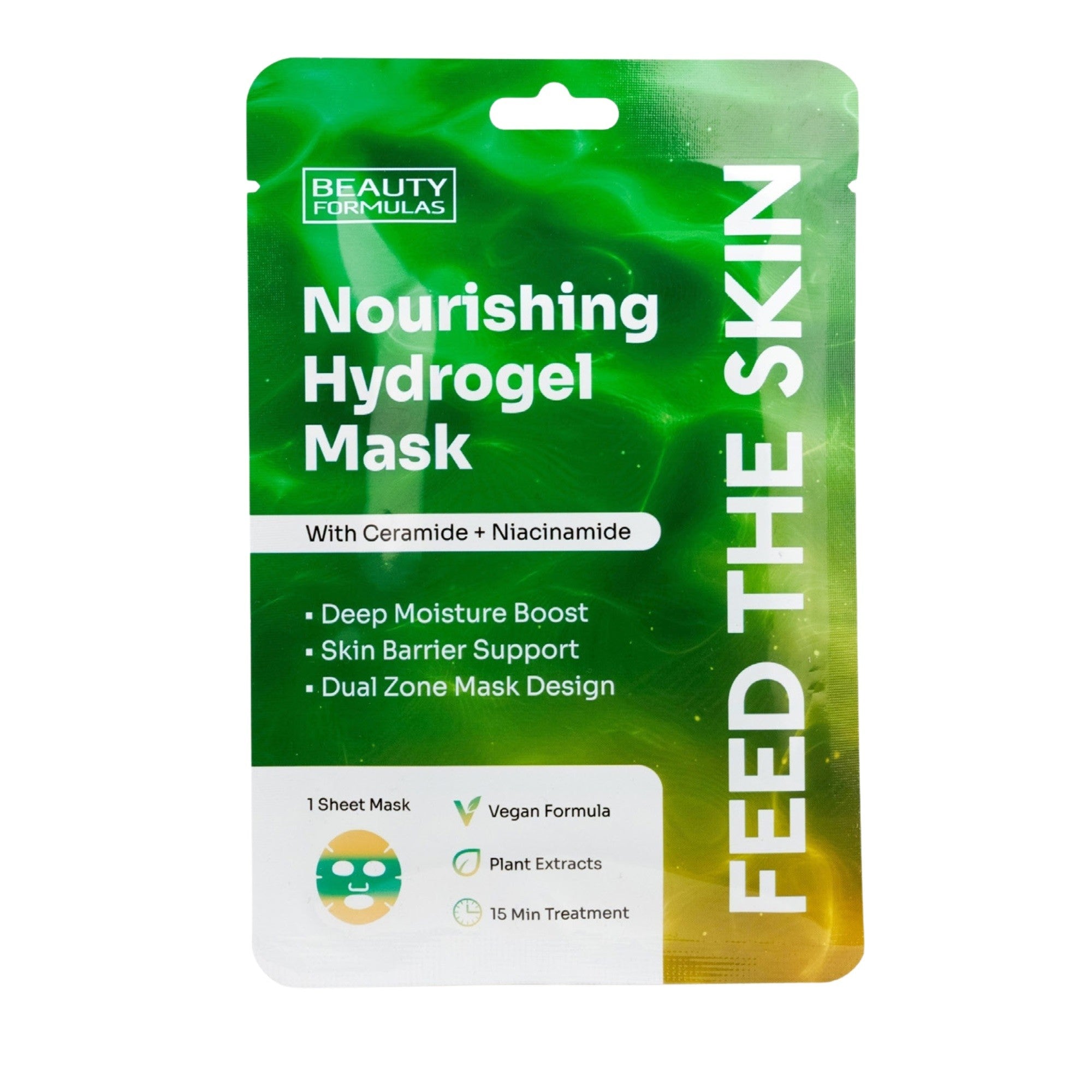 BEAUTY FORMULAS Hydrogel Nourishing Mask with Ceramides and Niacinamide 1 pc. | Vaistine1.lt | WestPharmacy.eu
