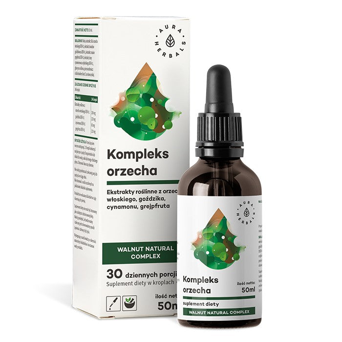 AURA HERBALS Graikinių riešutų kompleksas Natūralūs lašai 50 ml | Vaistine1.lt | WestPharmacy.eu