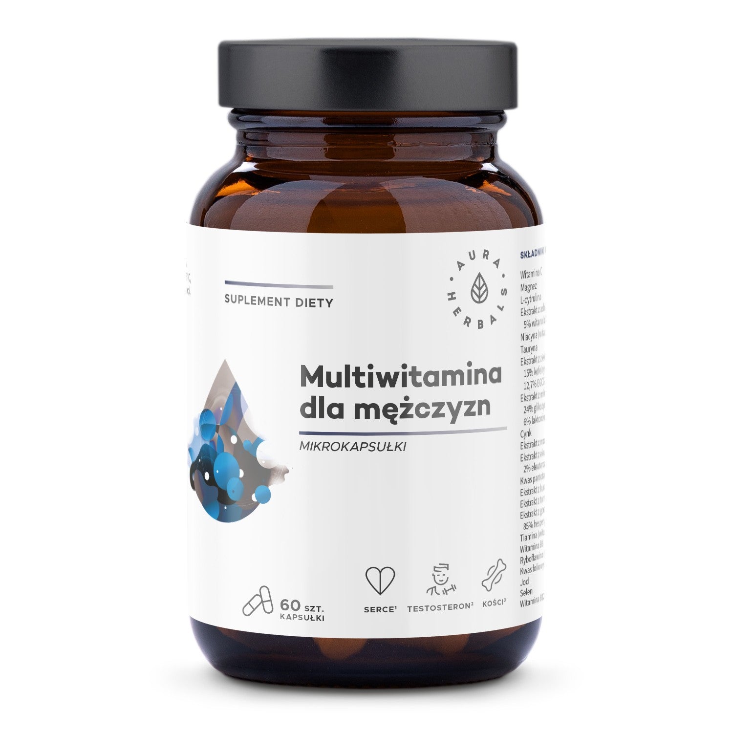 AURA HERBALS Multivitaminai vyrams 60 kapsulių | Vaistine1.lt | WestPharmacy.eu