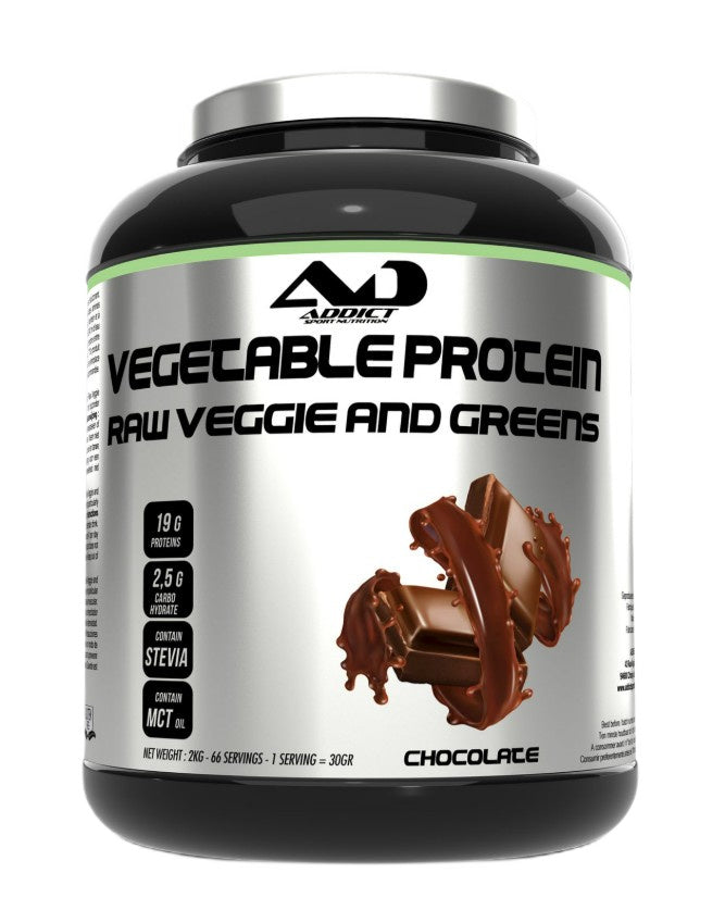 Vegetable Protein Raw Veggie and Greens, Chocolate - 2000g - Addict Sport Nutrition