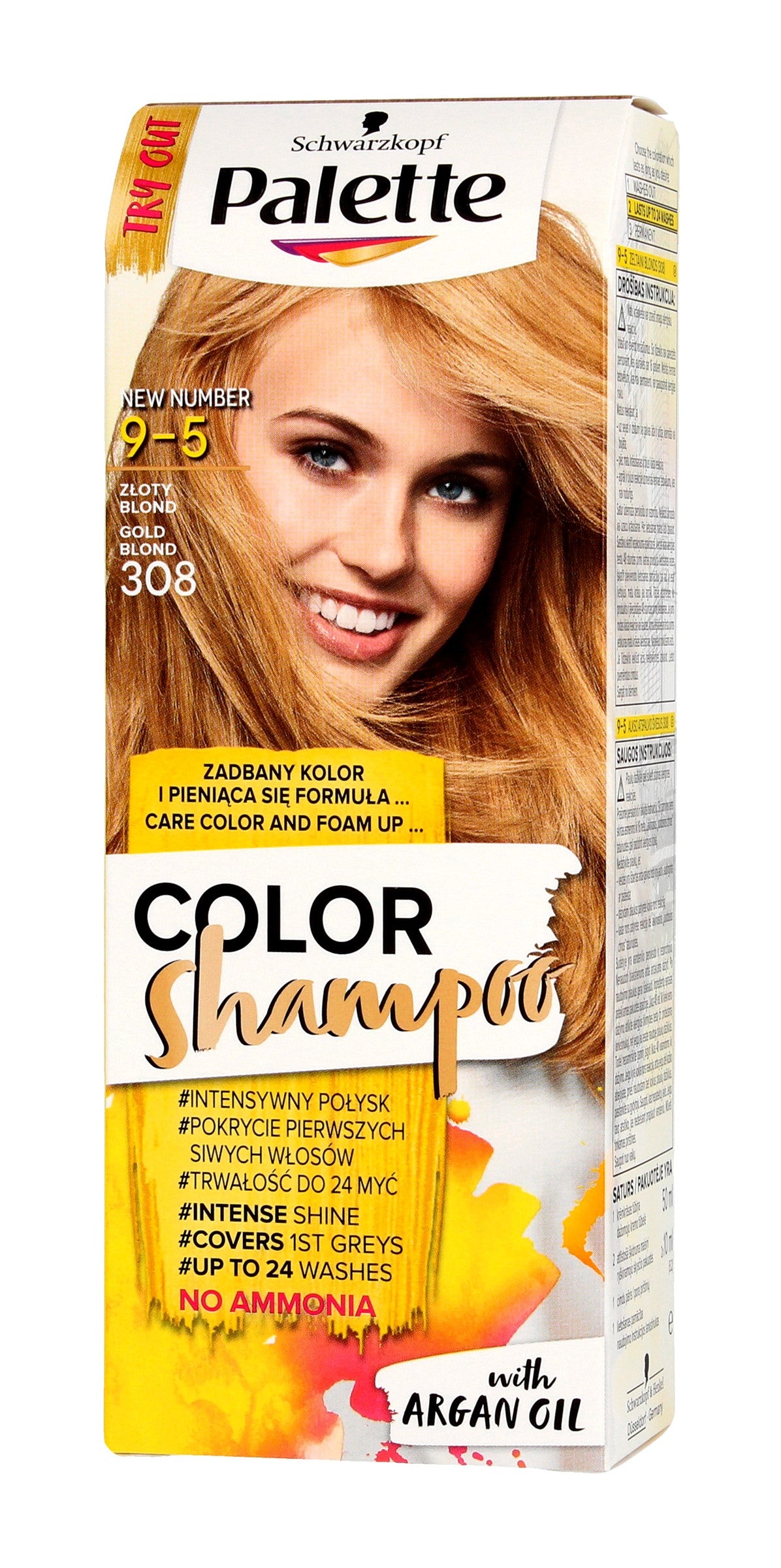 Palette Color Shampoo Coloring Shampoo No. 308 Golden Blonde 1pc. | Vaistine1.lt