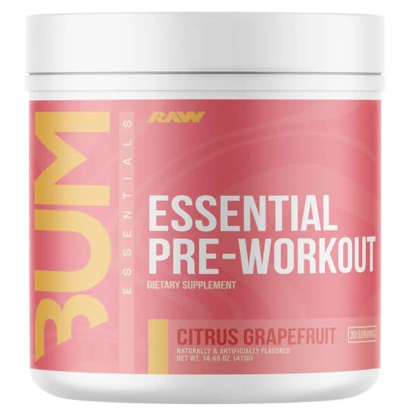 CBUM Essential Pre-Workout, Citrus Grapefruit - 411g - Raw Nutrition