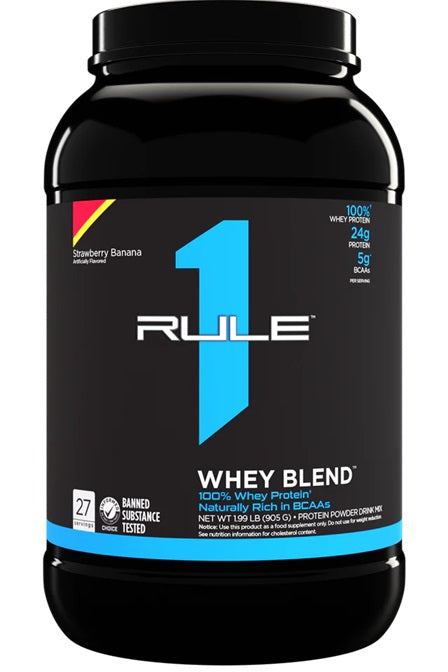 R1 Whey Blend, Strawberry Banana - 905g - Rule One