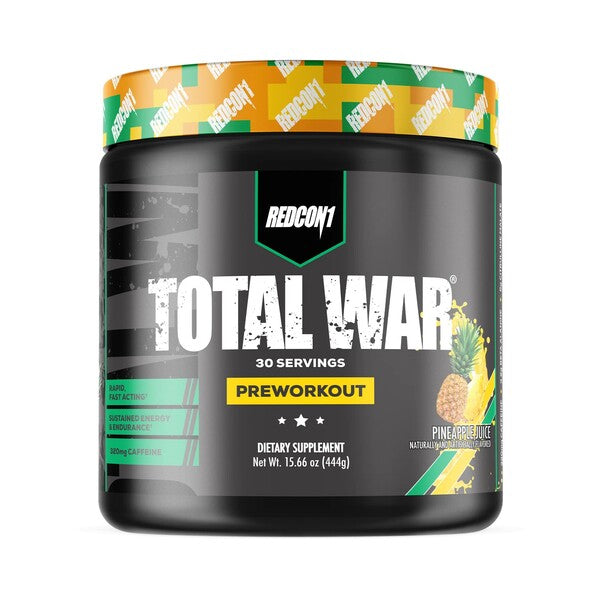 Total War - Preworkout, Pineapple Juice - 444g - Redcon1