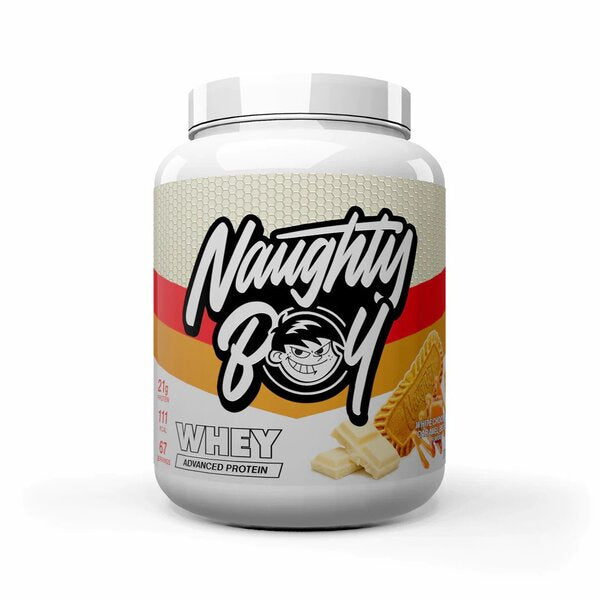 Advanced Whey, White Chocolate Caramel Biscuit - 2010g - Naughty Boy