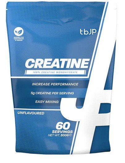 Creatine, Unflavoured (Bag) - 300g - Trained by JP