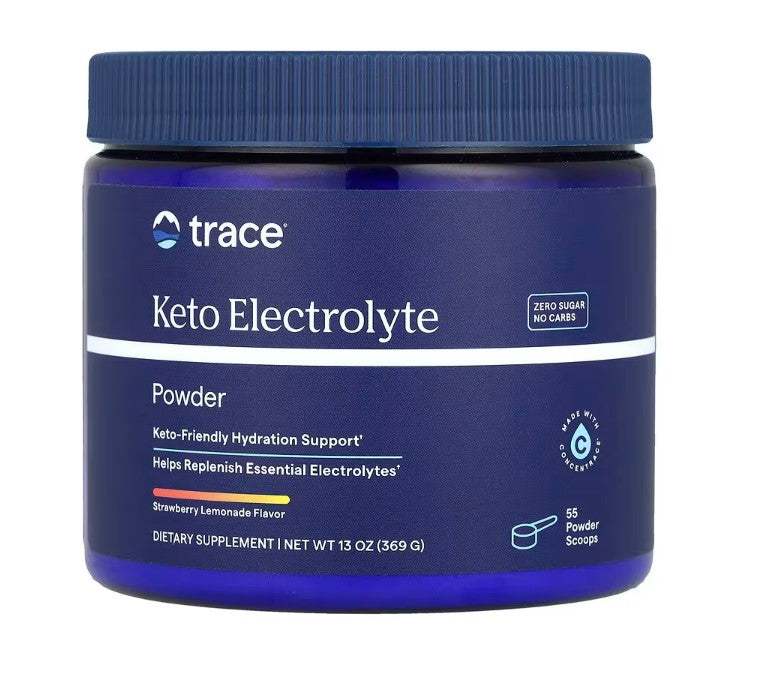 Keto Electrolyte Powder, Strawberry Lemonade - 369g - Trace Minerals