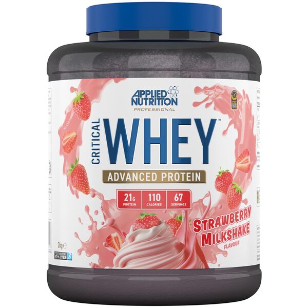 Critical Whey, Strawberry Milkshake - 2000g - Applied Nutrition