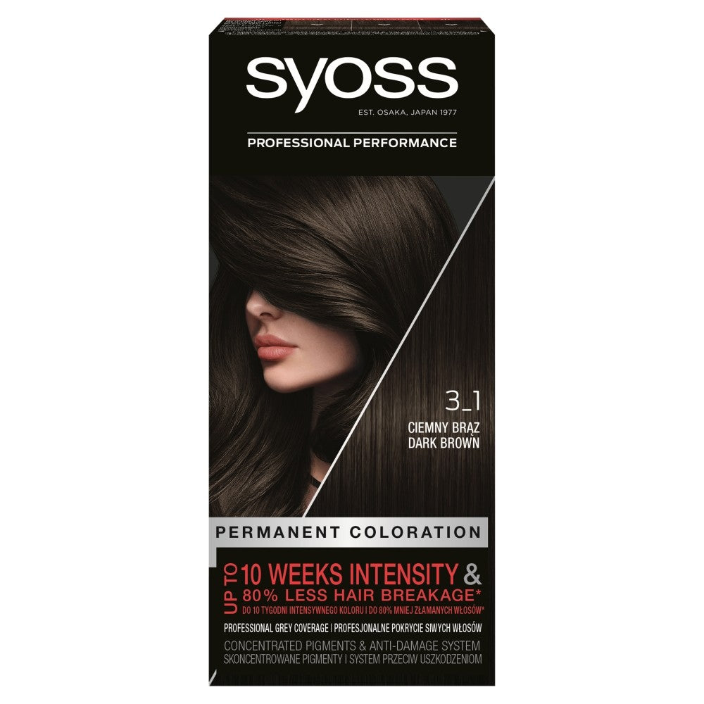 Schwarzkopf Syoss Hair Color Dark Brown No. 3-1 1pc. | Vaistine1.lt