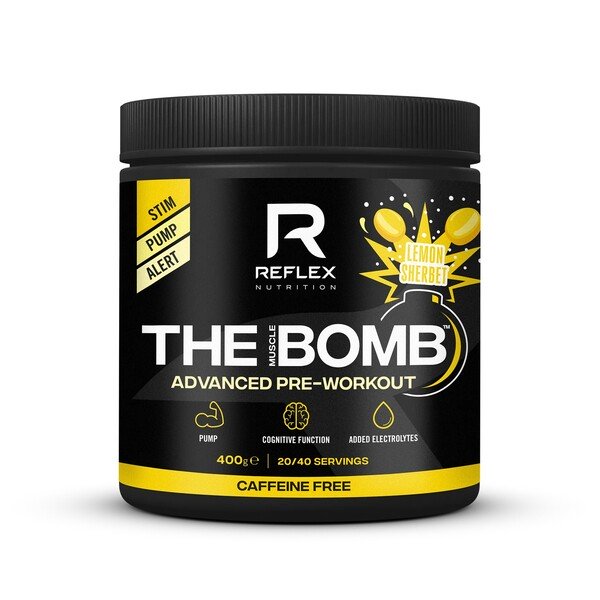 The Muscle Bomb Caffeine Free, Lemon Sherbet - 400g - Reflex Nutrition