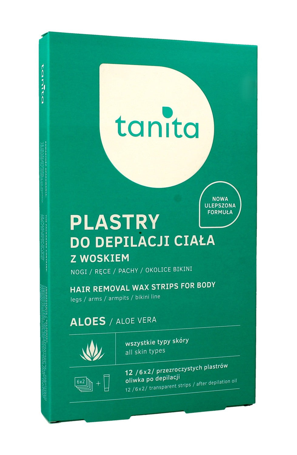 Tanita Body Waxing Strips with Aloe 1 pack - 12 pieces | Vaistine1.lt