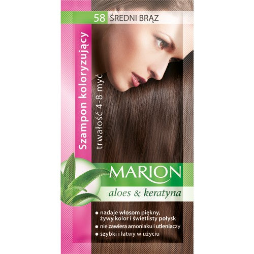 Marion coloring shampoo 4-8 washes no. 58 medium brown | Vaistine1.lt