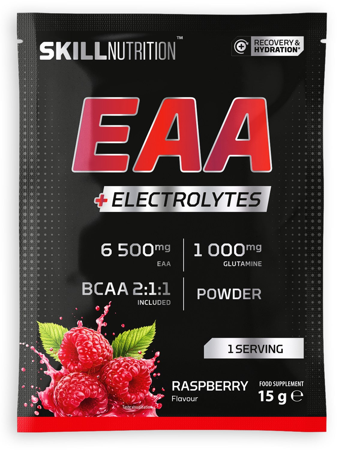 EAA + Electrolytes, Raspberry - 15g (1 serving) - Skill Nutrition