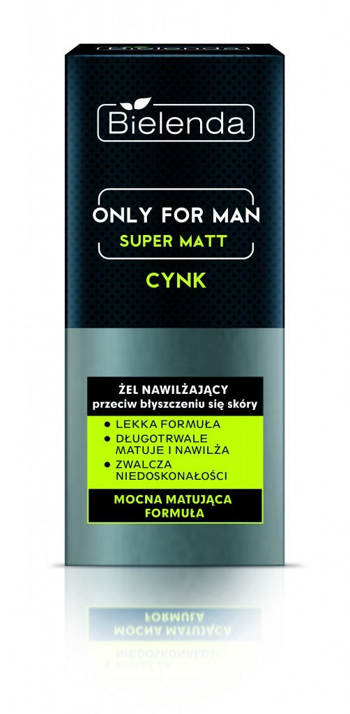 Bielenda Only for Man Super Matt Moisturizing Gel against Skin Shine 50ml | Vaistine1.lt