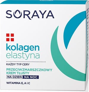 Soraya Collagen Elastin Anti-Wrinkle Cream Oily for Day and Night 50ml | Vaistine1.lt