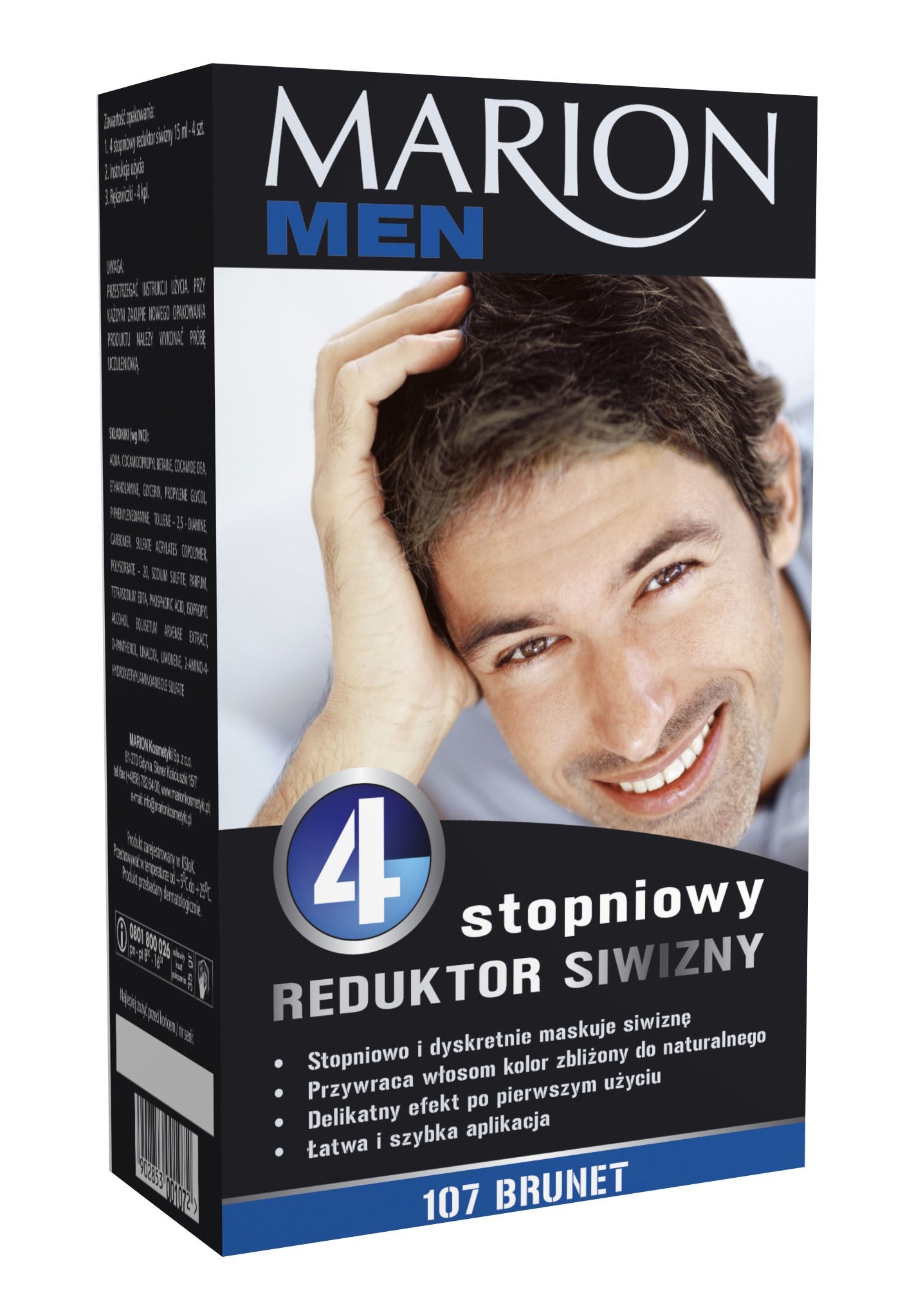 Marion Men Reduktor gray hair no. 107 brunette | Vaistine1.lt