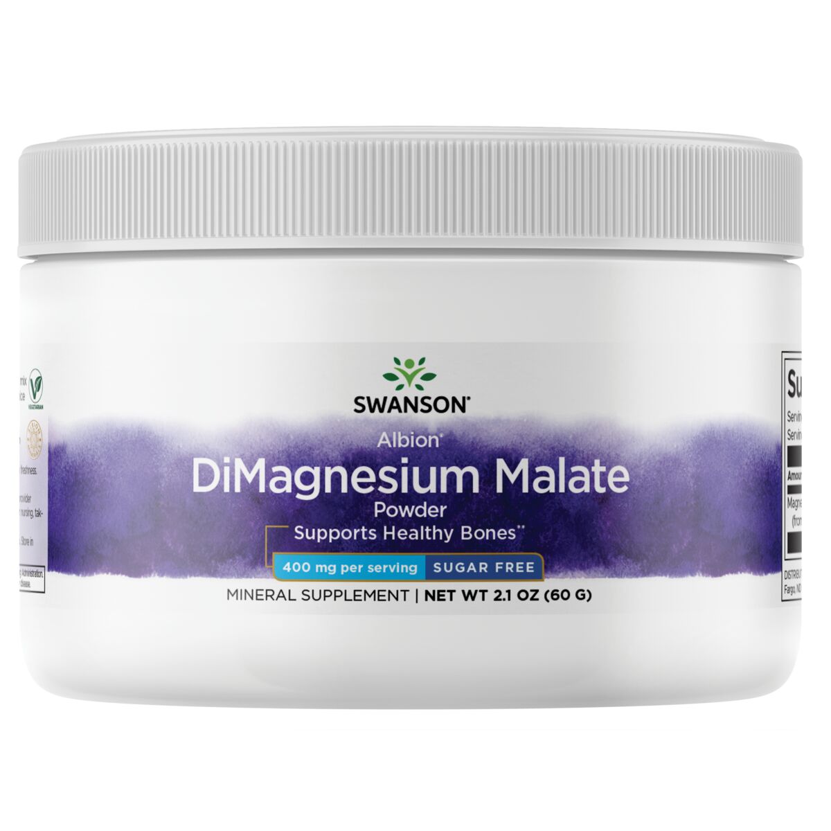 DIMAGNESIUM MALATE POWDER 400mg 60g - Swanson
