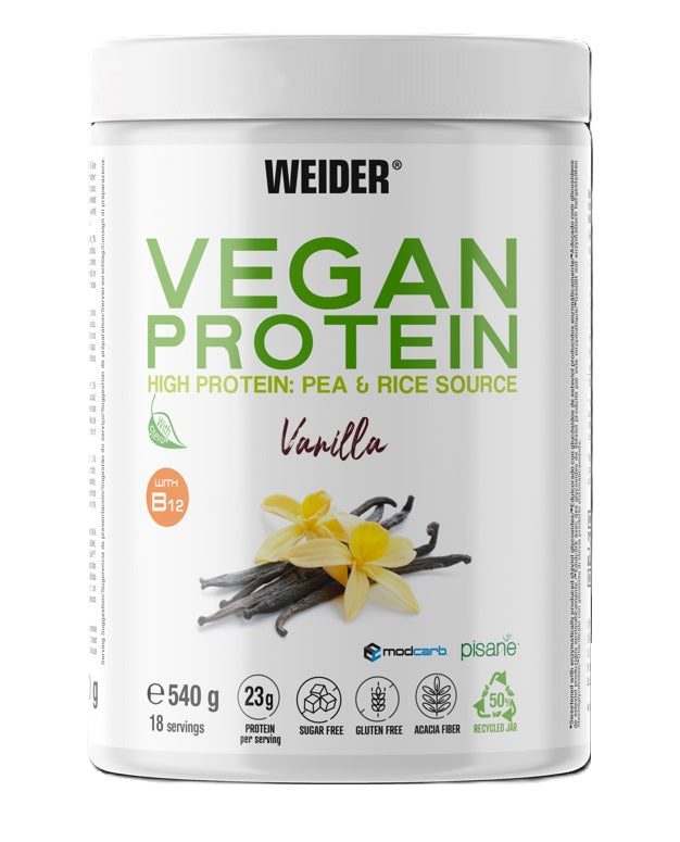 Vegan Protein, Vanilla - 540g - Weider