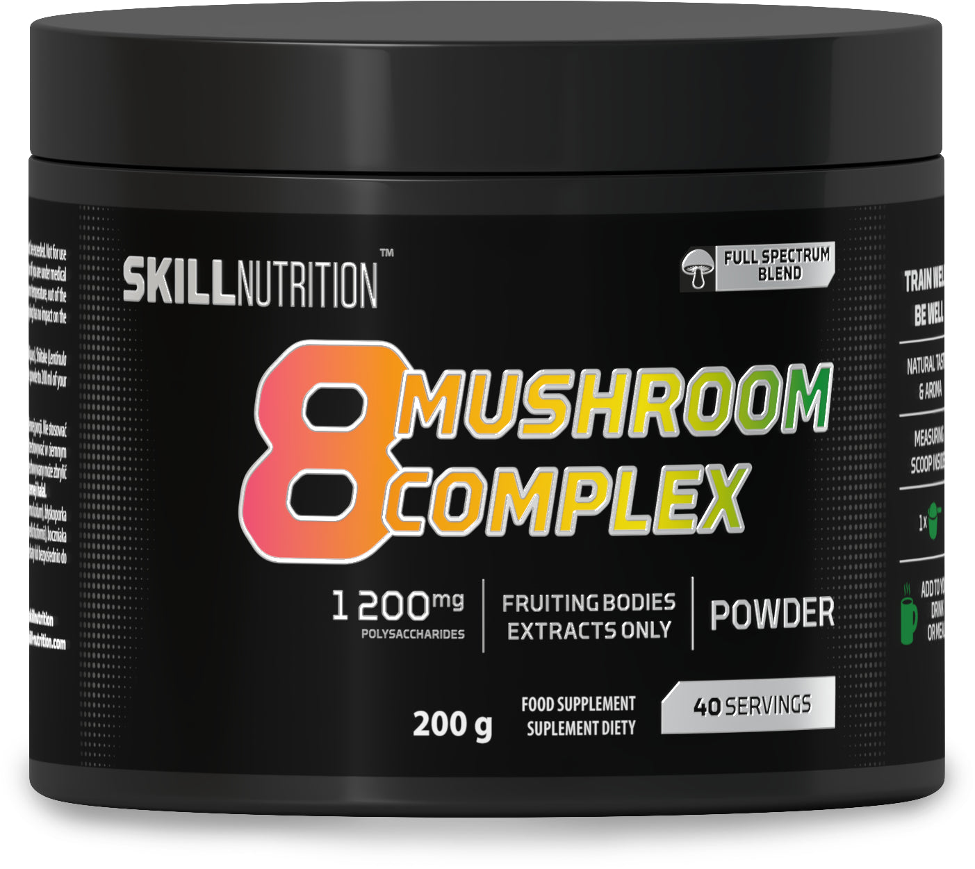 8 Mushroom Complex - 200g - Skill Nutrition