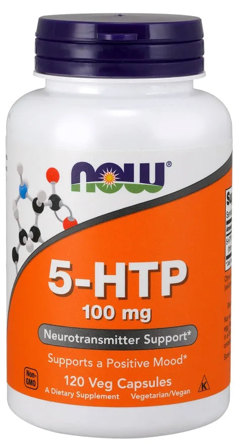 5-HTP 100mg - 120 vcaps - NOW Foods - Papildai