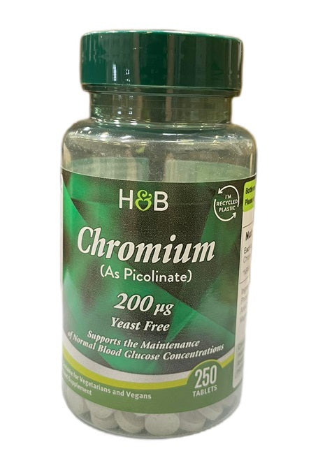 Chromium Picolinate, 200mcg - 250 tabs - Holland & Barrett | Vaistine1.lt | WestPharmacy.eu