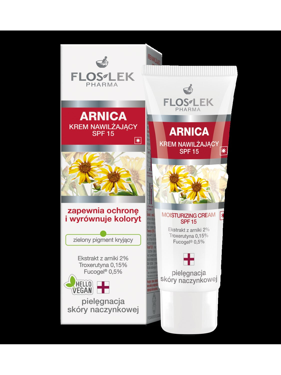 Floslek Pharma Arnica Moisturizing and Color-Equalizing Cream SPF 15 50ml | Vaistine1.lt