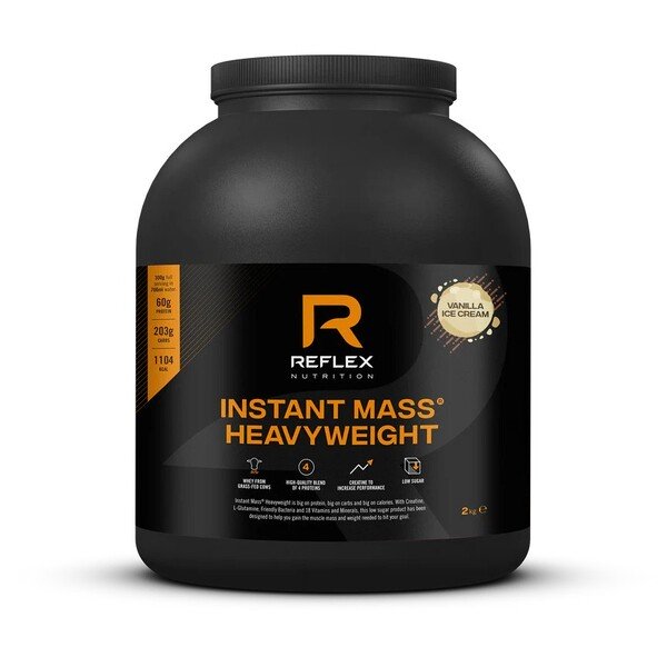Instant Mass Heavyweight, Vanilla Ice Cream - 2000g - Reflex Nutrition