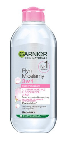 Garnier Essentials Micellar Water for Sensitive Skin 3in1 400ml | Vaistine1.lt