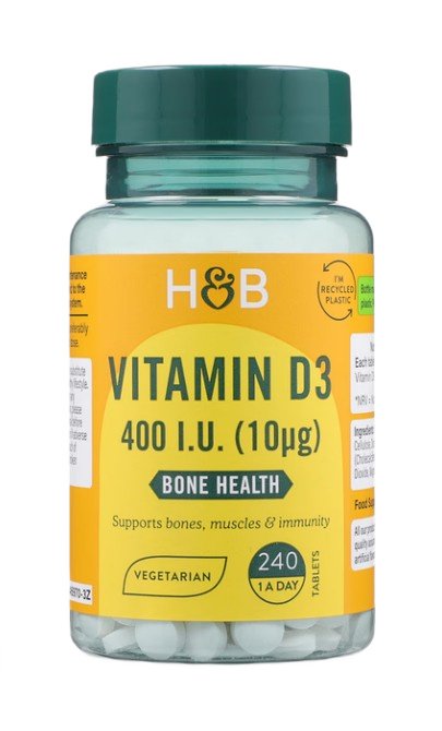 Vitamin D3, 10mcg - 240 tablets - Holland & Barrett