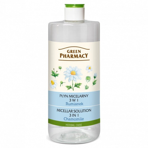 Green Pharmacy Micellar Liquid 3in1 with Chamomile Extract 500ml | Vaistine1.lt