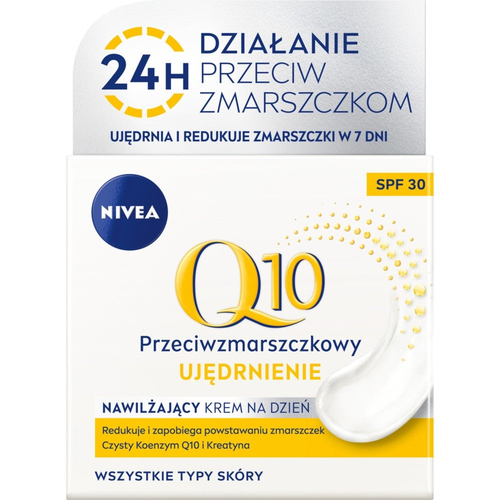 Nivea Q10 Anti-Wrinkle Drėkinamasis Dieninis Kremas SPF30 - Stangrinantis 50ml | WestPharmacy.eu | Vaistine1.lt