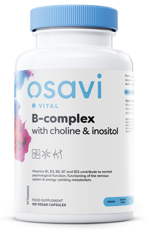 B-Complex with Choline & Inositol - 120 vegan caps - Osavi | Vaistine1.lt | WestPharmacy.eu