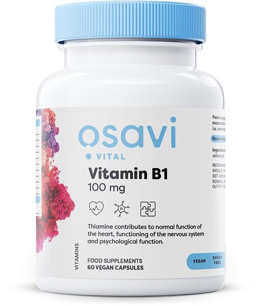Vitamin B1, 100mg - 60 vegan caps - Osavi | Vaistine1.lt | WestPharmacy.eu