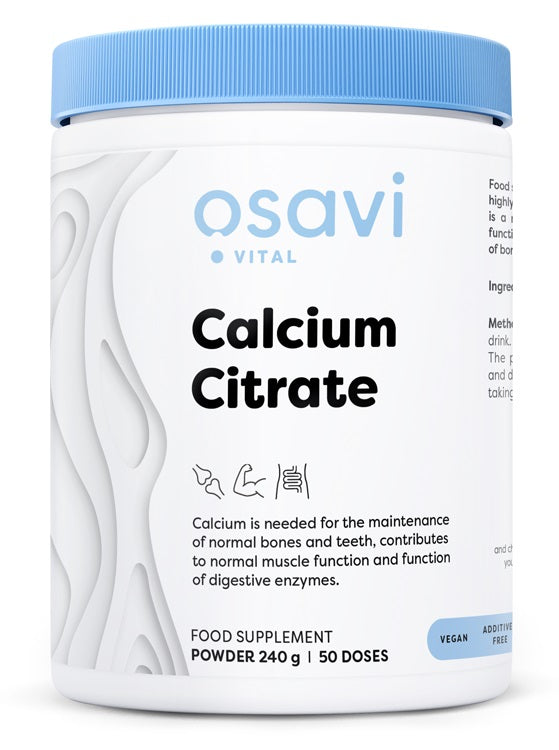 Calcium Citrate, Powder - 240g - Osavi | Vaistine1.lt | WestPharmacy.eu