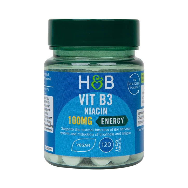 Vit B3, 100mg - 120 tabs - Holland & Barrett