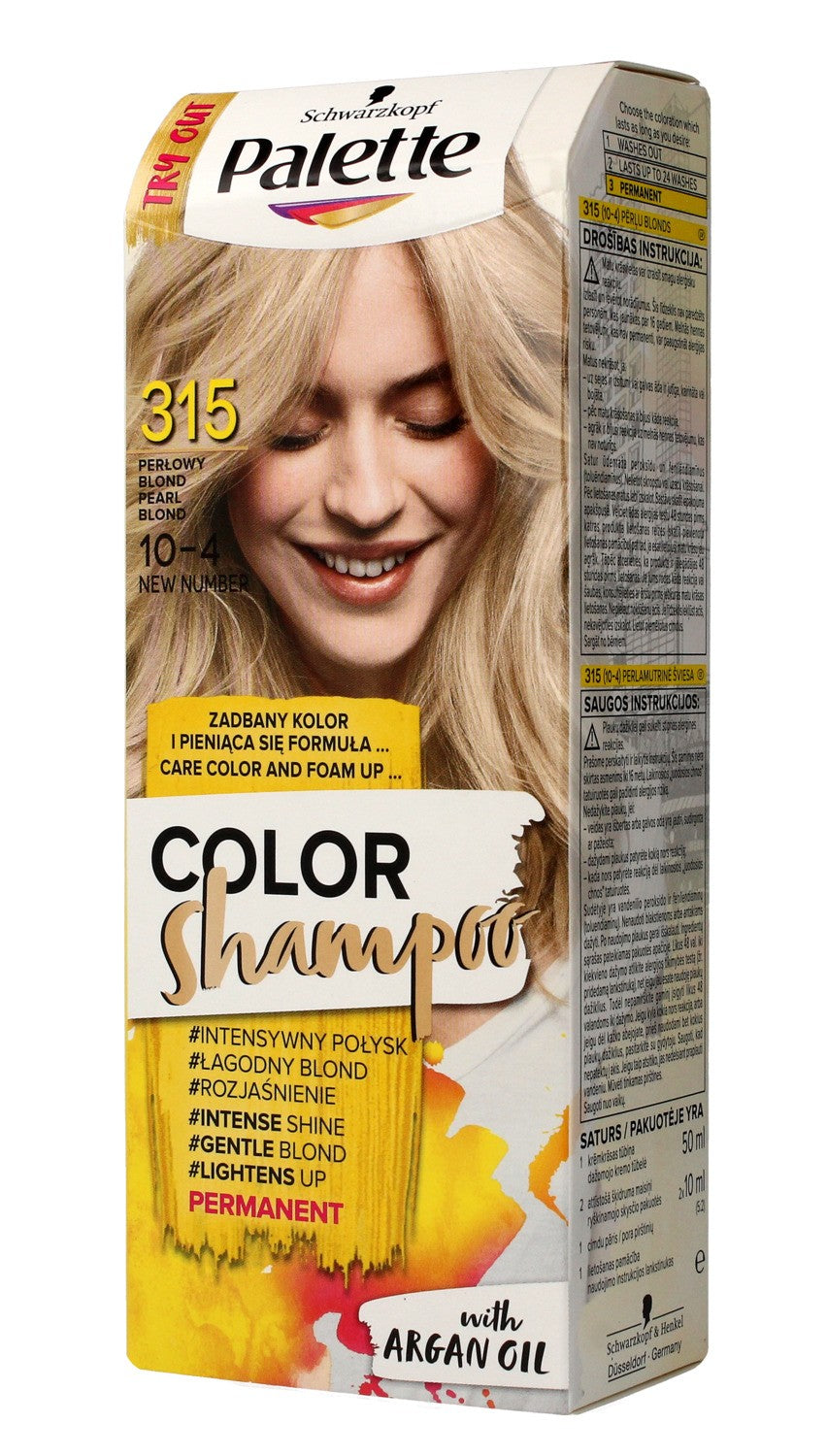 Palette Color Shampoo Coloring Shampoo No. 315 (10-4) Pearl Blonde 1op. | Vaistine1.lt