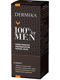 Dermika 100% for Men Anti-wrinkle Eye Cream 15ml | Vaistine1.lt