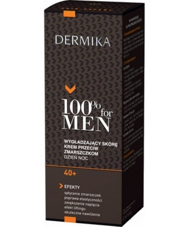 Dermika 100% for Men Smoothing Cream 40+ for Day and Night 50ml | Vaistine1.lt